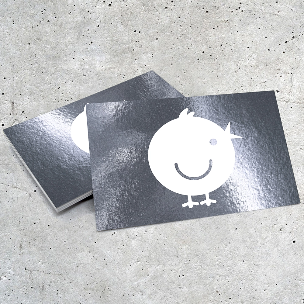 Show details for Business Cards + Metallic Silver Scodix 1 Side (450gsm)